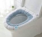 Universal Toilet Seat Cover Winter Warm Soft Seat Mat Fleece Pad Bathroom Seat Cushion With Handle