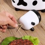 Happy Cow Tissue Box With Holder, Plastic Toothpicks Tissue Dispenser, Cartoon Cow Decorative Plastic Tissue Box - Image 4