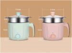 Electric Pot Noodles Pot Electric Cooker Electric Stove Electric Kettle Stainless Steel Mini Cooker - Image 4