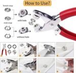 100 Sets Metal Snap Buttons with Fastener Pliers Press Tool Kit - Image 2