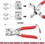 100 Sets Metal Snap Buttons with Fastener Pliers Press Tool Kit - Image 3