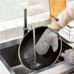 (2pcs Pair) Kitchen Cleaning Gloves Wire Dishwashing Gloves Kitchen Cleaning Washing Dish Gloves Reusable Cleaning Gloves Waterproof Household Gloves for Laundry Gardening Wire Kitchen Gloves - Image 4