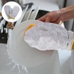 (2pcs Pair) Kitchen Cleaning Gloves Wire Dishwashing Gloves Kitchen Cleaning Washing Dish Gloves Reusable Cleaning Gloves Waterproof Household Gloves for Laundry Gardening Wire Kitchen Gloves - Image 3