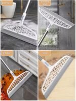180° Rotatable Magic Rubber Broom Mop, Hand Dust Silicone Broom, Home Floor Cleaning Squeegee Wiper - Image 3