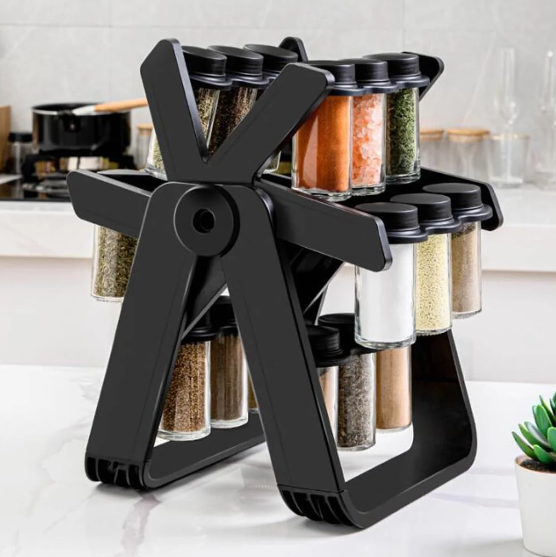 18-PCs-Rotating-Spice-Rack-4 18 Jars Ferris Wheel Spice Rack Set - Image 1