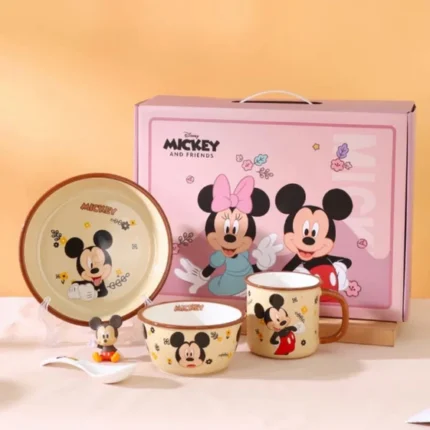 Disney Mickey & Minnie Ceramic Dinner Set 4 Pieces