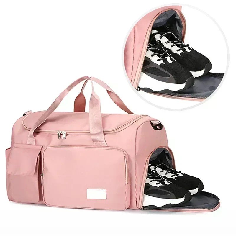 Sf60838c4d72546d59222c5ea3d66347fH Carry On Travel Bag Large Capacity Gym Bag Weekender Overnight Duffle Bags - Image 1
