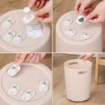 12Pcs Wheels for Furniture Stainless Steel Roller Self Adhesive Caster Home 360° Load