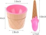 2 ice cream cups with spoons - Image 3