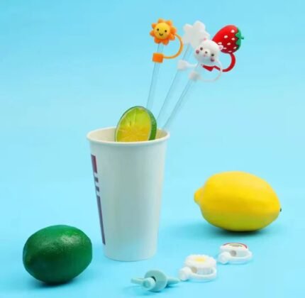 Set Of 3 Silicone Straw Topper, Dust Proof Tumbler Straw Cover