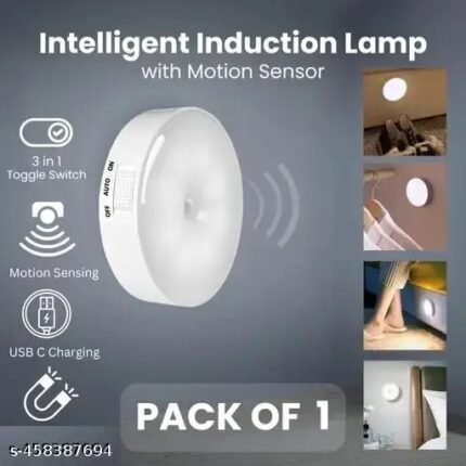 LED Smart Human Body Sensor Night Lamp Emergency Automatic Lighting USB Charging Wireless Magentic Suction Use Night Light