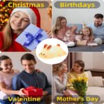 Big Face Rabbit Night Light, Rechargeable Dimmable Animal - Image 6