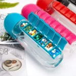 Water Bottle with Weekly Pill Organizer - Image 4