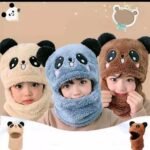 Panda winter Fleece Baby Cap set - Image 3