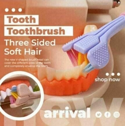 (pack of 2) 3 Sided 3D Toothbrush