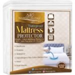 Waterproof Mattress Cover King Sized Mattress Protector Anti Slip Double Bed Fitted Bed Sheet Black - Image 2