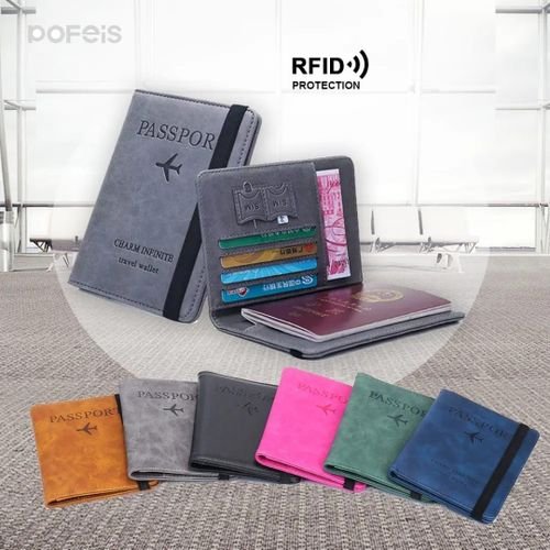 2 Leather Passport Holder | Travel Wallet Passport Cover - Image 1