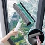 Window Cleaning Wiper With Scrubber & Squeegee