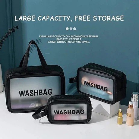 3PcsSetTravelWater-ProofBagForWomen01 3 Pcs Set Travel Water-Proof Bag For Women - Image 1