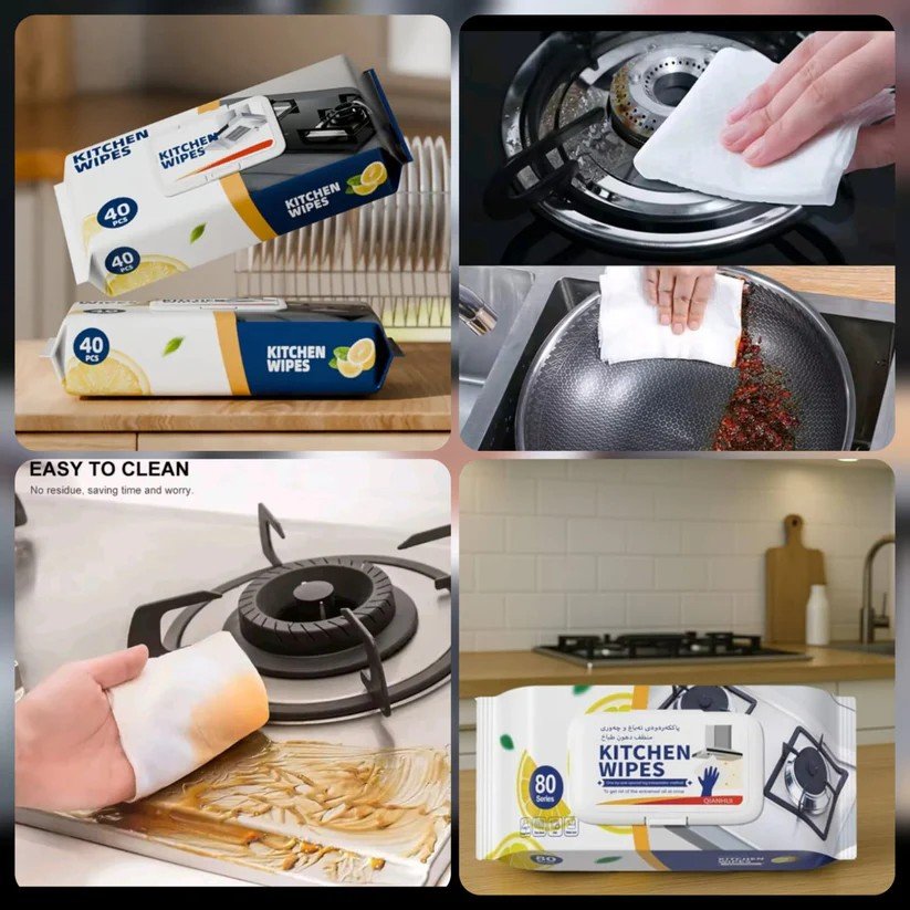 40PCS Thickened Disposable Kitchen Degreasing Cleaning Wipes - Image 3